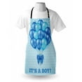 thumbnail image 3 of Gender Reveal Apron Balloons on the Nostalgic Polka Dots Backdrop Childbirth Celebration Theme, Unisex Kitchen Bib Apron with Adjustable Neck for Cooking Baking Gardening, Sky Blue, by Ambesonne, 3 of 3