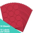 thumbnail image 5 of JAM Paper Circle Label Sticker Seals, 2.5 in Diameter, Red, 120 Round Labels per Pack, 5 of 5