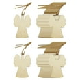 thumbnail image 4 of 50Pcs Unfinished Wooden Cutouts Christmas Tree Decoration for Kids Painting Angel, 4 of 8