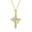 Diamond Clear, variant on Crown Cross Necklace for Women, 18K Yellow Gold Plated Crown Cross Pendant Necklace Zirconia Cross Necklaces Faith Cross Jewelry First Communion Gifts