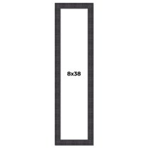 8x38 Frame Brown Rustic Solid Wood Picture Frame 1.5 Inches Wide | Interior Frame Depth 0.5 Inches