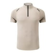 thumbnail image 3 of Rvwovn Men's Short Sleeve Athletic Tees Quarter-Zip Moisture Wicking Quick-Dry Shirt for Cycling & Workout, 3 of 4