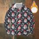 thumbnail image 1 of Ceisia Warm Fleece-Lined Mens Loose Fit Santa Snowflake Print Hooded Sweatshirt Gifts, 1 of 6