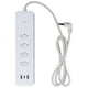 thumbnail image 1 of Regleta inteligente para protector contra sobretensiones WiFi Tuya con 4 salidas controladas individualmente 2 USB y 1 puerto tipo C 10A 250V enchufe de Brasil, 1 of 5