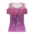 thumbnail image 7 of DeHolifer Women's Tank Tops Summer Trendy V-Neck Sleeveless Novelty Printed Hollow Out Casual Beach Blouse Tops Purple M, 7 of 7