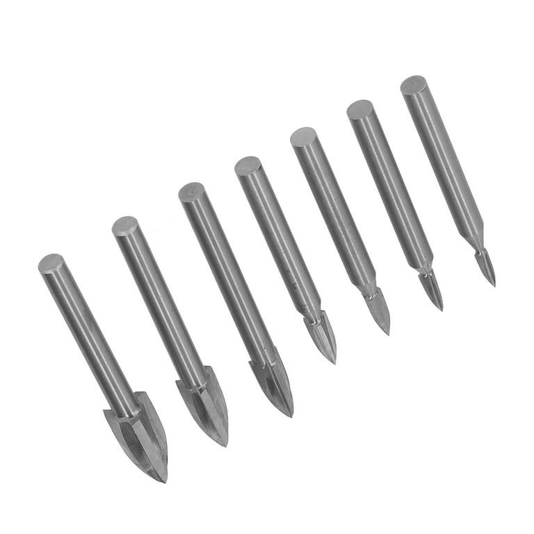 5Pcs High Speed Steel Engraving Drill Bit Set 6mm Shank Carving Tools for Woodworking Durable Precision Wood Carving Bits