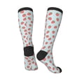 thumbnail image 4 of Balery Hand Drawn Strawberry Printed Novelty Socks Men's Women's Crew Socks Sports Socks Knee High Socks Cotton Socks Quirky and Cool Socks, 4 of 9