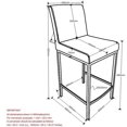 thumbnail image 4 of Contemporary Velvet & Metal 26" Counter Stool, Set of 2 - Beige & Aged Gold, 4 of 8