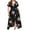 Black#1, variant on New Trendy!Homenesgenics Maxi Dress Plus Size Women Casual Short Sleeve Cold Shoulder Boho Flower Print Long Dress