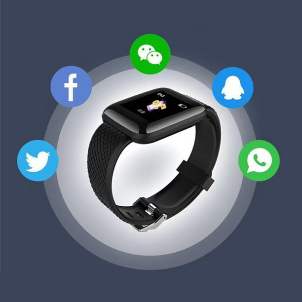 HEVIRGO D13 116 Plus 1.3inch Bluetooth compatible Blood Pressure Heart Rate Monitor Smart Bracelet Walmart