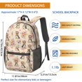 thumbnail image 3 of Yorkshire Terrier and Roses Cream Pattern 17" School Backpacks for Teens,Waterproof Oxford Fabric,S-Shape Padded Straps for School,Travel,Hiking,Camping, 3 of 6