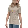 thumbnail image 3 of Bella + Canvas Women's Relaxed T-Shirt Short Sleeve Graphic Crew Neck (Heather Stone, M), 3 of 5