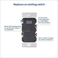 thumbnail image 4 of Interruptor de intensidad Leviton Toggle Slide TSL06-1LW para LED blanco, 4 of 9