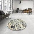 thumbnail image 3 of Ahgly Company Indoor Round Contemporary Sage Green Abstract Area Rugs, 7' Round, 3 of 6