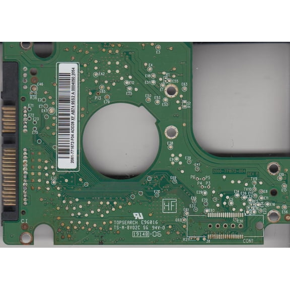 WD3200BVVT-63A26Y0, 2061-771672-F04 ADD28, WD SATA 2.5 PCB