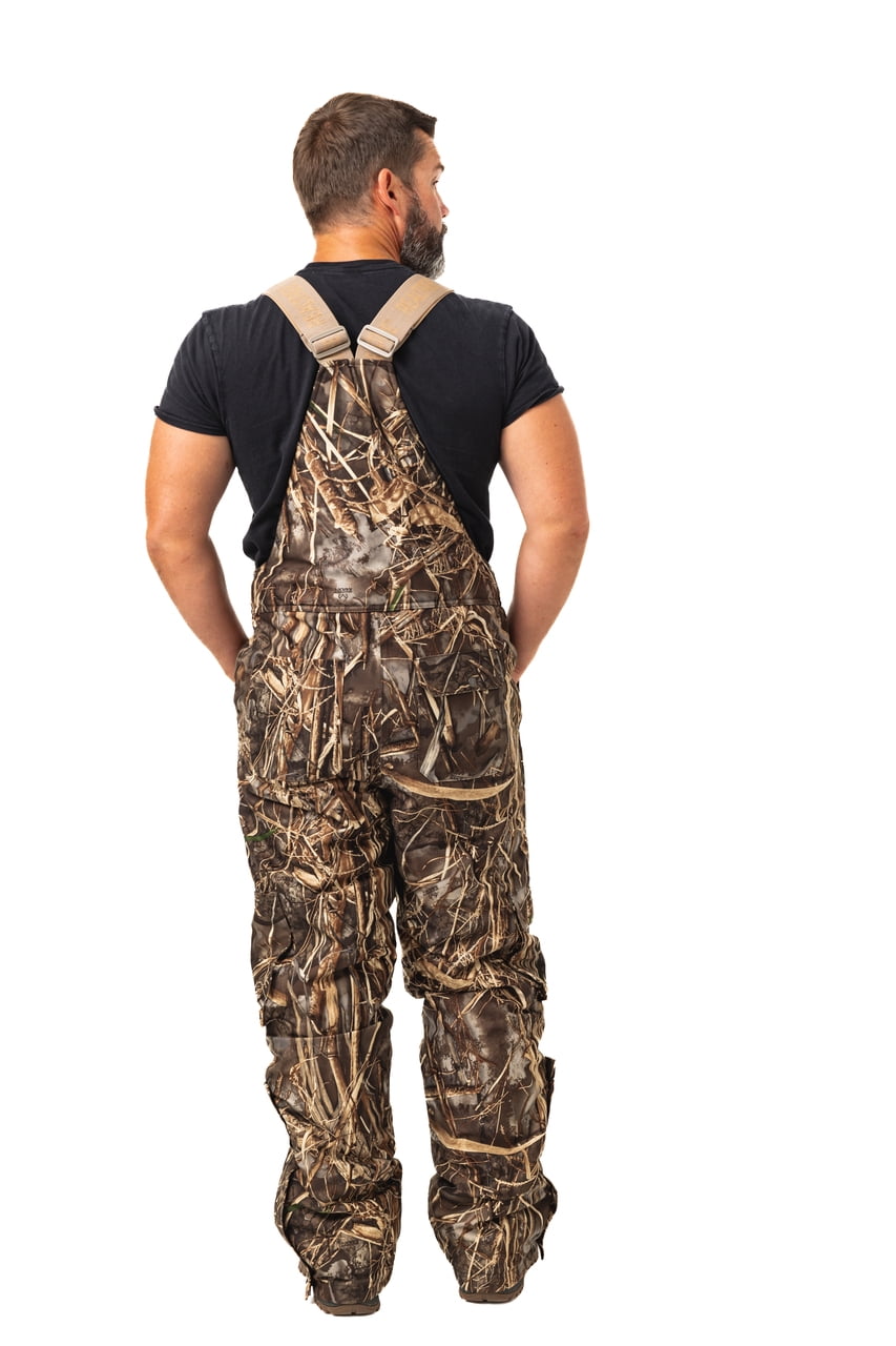 Realtree Men's Big Game Insulated Bibs - MAX-7 Camo for Extreme Hunting Comfort