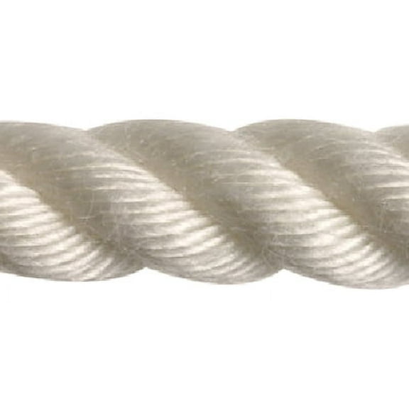 New England Ropes Inc 3-Strand Spun Poly 1/2 x 600 White 72301600600