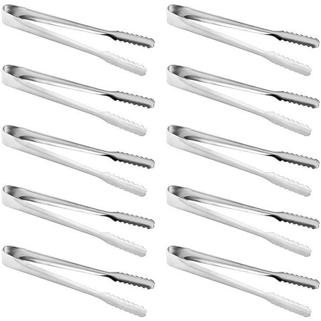 

Heldig 10 Pcs Sugar Tongs Ice Cube Tongs Multifunctional Stainless Steel Candy Tongs for Candy Bar Ice Cream Sugar Cookie Buffet Grill Wedding KitchenB