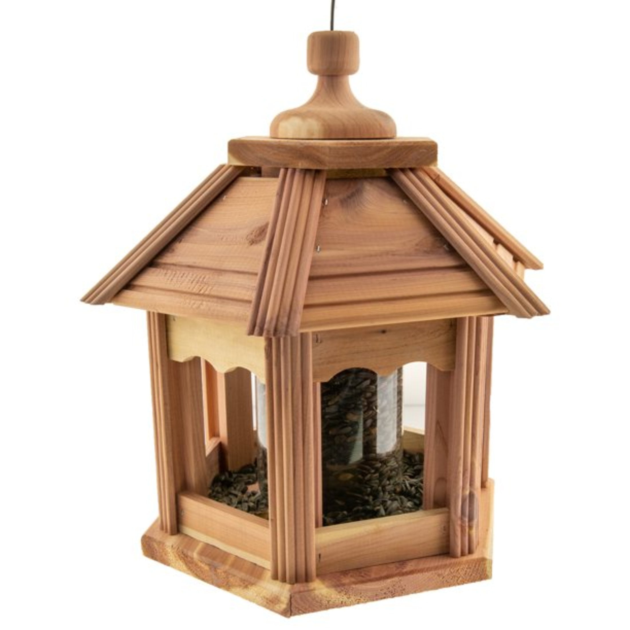 Pennington Cedar Gazebo Wild Bird Feeder, 3 lbs Capacity