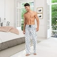 thumbnail image 7 of CROPD Skiers Winter Sport Blue Men's Pajama Pants Lounge Pants Sleep Pajama Pant Bottoms, 7 of 7