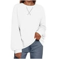 thumbnail image 5 of cocolona Womens Oversized Sweatshirts Crewneck Long Sleeve Shirts Fall Fashion Color Block Pullover Tops Casual Blouses, 5 of 5