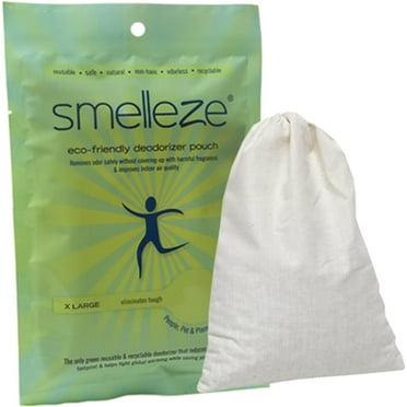 SMELLEZE Reusable Elderly Smell Removal Deodorizer Pouch: Rids Old Age Odor Without Scents in 300 Sq. ft.