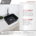 thumbnail image 3 of Stylish Vessel 18" Porcelain Rectangular Bathroom Sink Black P-223N, 3 of 9