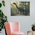 thumbnail image 3 of YILUYINQING Dinosaur Forest Trees Art Modern Canvas Prints Ready To Hang Home Wall Decor 16x12in, 3 of 6