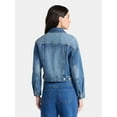 thumbnail image 3 of Time and Tru Women’s Cropped Denim Jacket, Sizes XS-3XL, 3 of 5