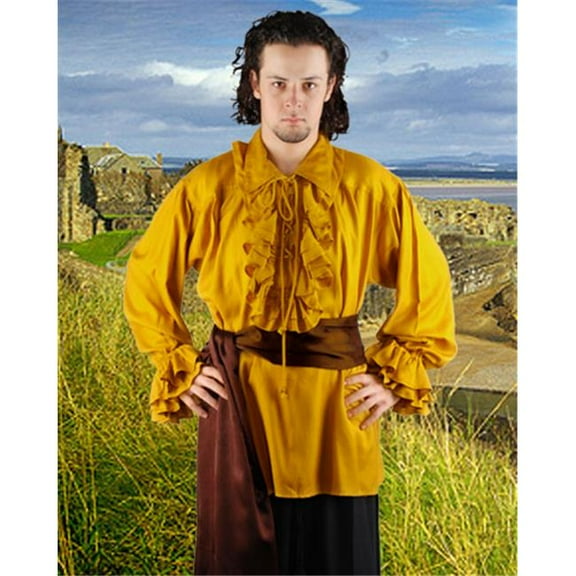 The Pirate Dressing C1006 Captain Charles Vane Shirt- Gold - Large