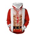 thumbnail image 5 of Sudadera con capucha navideña para hombre, con estampado 3D, con diseño festivo de Papá Noel, muñeco de nieve y vacaciones, informal, de gran tamaño, 5 of 5