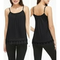 thumbnail image 5 of QRIC Women Plus Size Cami with Built in Bra Cup Summer Casual Flowy Relaxed Swing Pleated Lace Adjustable Straps Camisole, 4XL, 5 of 7