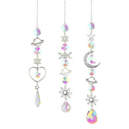 

Sun Catcher Shiny Decorative Alloy Diamond Prisms Pendant Garden Hanging Pendant Decor for Living Room B