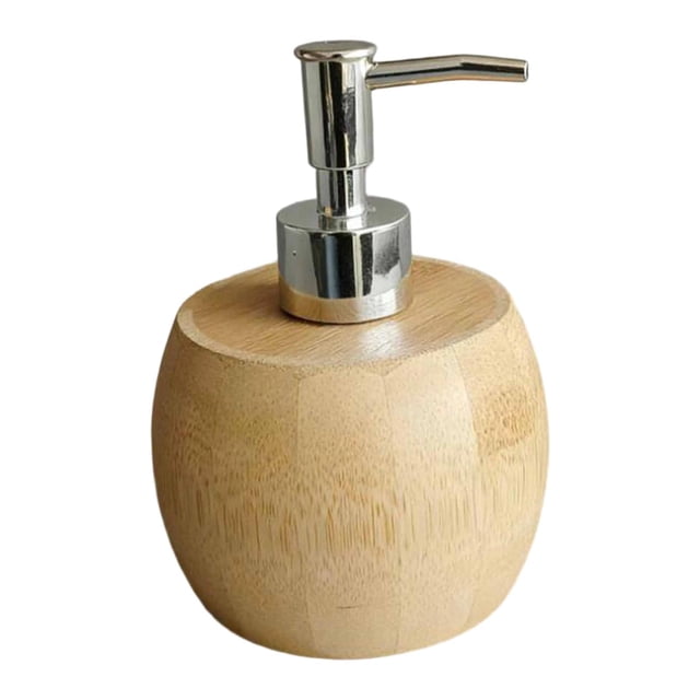 Dispensador de jabón de manos de bambú, rellenable, para aceites de , champú, jabón para platos, botella vacía para ducha, oficina, repuesto
