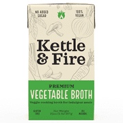 Kettle & Fire Organic Vegetable Cooking Broth, 32 oz Shelf-Stable Carton
