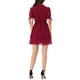 thumbnail image 3 of Vestido A-Line con Cuello Peter Pan y Puños con Volantes para Mujeres INSPIRE CHIC XS Rojo Oscuro, 3 of 6