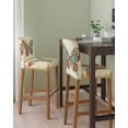 thumbnail image 2 of Vintage Butterfly Bar Stool Covers Set of 2, Retro Colorful Butterfly Stretch Washable Bar Chair Covers with Backs, Removable Pub Counter Height Chair Cover for Kitchen Dining Room Cafe, 2 of 7