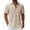 Khaki, variant on COOFANDY Mens Short Sleeve Button Down Shirts Beach Linen Short Sleeve Shirts Untucked Shirt
