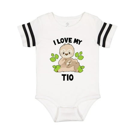 

Inktastic Cute Sloth I Love My Tio with Green Leaves Gift Baby Boy or Baby Girl Bodysuit