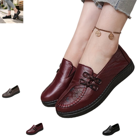 YOUYEDIAN Loafers for Women Fashion Cute Print Casual Round Toe Comfortable Non Slip Flats Versatile Platform Walking Shoes