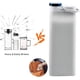 thumbnail image 3 of Botella de agua plegable sin BPA, botella de agua plegable para botellas deportivas de viaje con triple prueba de fugas, ligera, 20 onzas, gris Sincero  Hogar, 3 of 7