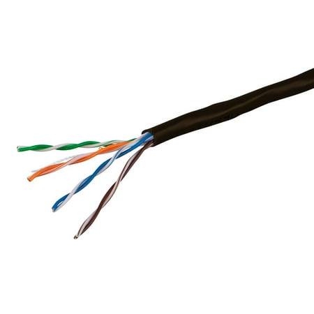 Monoprice Cat5e Ethernet Bulk Cable - Network Internet Cord - Solid, 350Mhz, UTP, CMR, Riser Rated,  Pure Bare Copper Wire, 24AWG, No Logo, 1000ft,