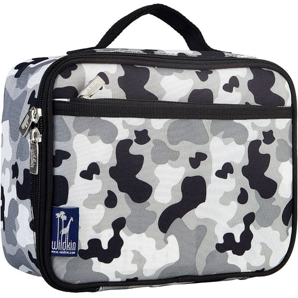 Wildkin Wildkin Gray Camo Insulated Lunch Box for Boys and Girls