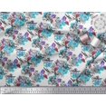 thumbnail image 2 of Soimoi Poly Georgette Fabric Berries,Floral & Bird Print Sewing Fabric Yard 52 Inch Wide, 2 of 3