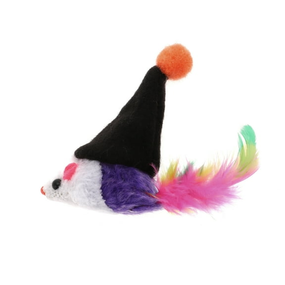 1 Pc Lightweight Mouse Shape Cat Teaser Toys with Feather for Outdoor
