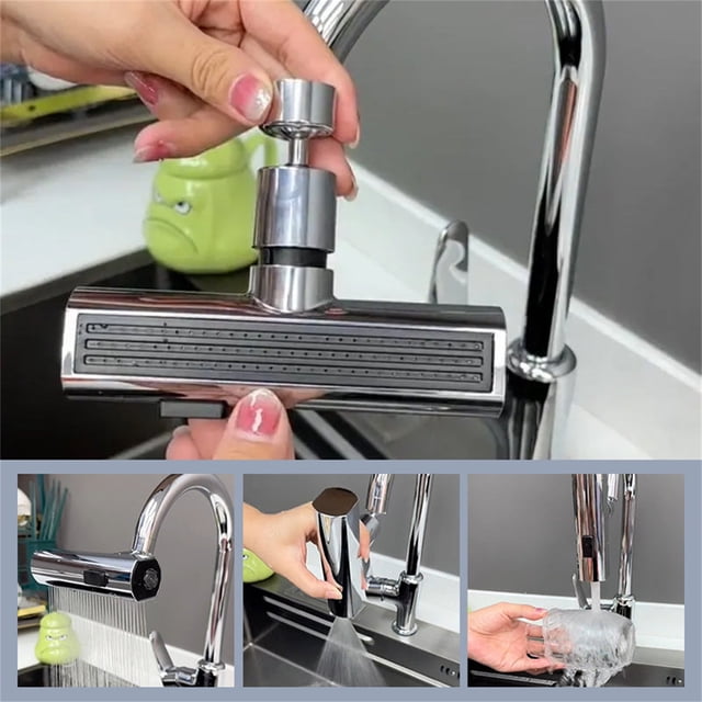 Limited Time Only! Kitchen Faucet Protector, Universal Rotary Bubbler Booster Extension Nozzle for Enhanced Water Flow