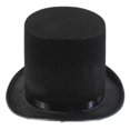 thumbnail image 2 of Sombrero de copa de mago negro, sombrero de mago, actuaciones de escenario de Jazz, sombrero de copa de Bowler, disfraz de fantasía, 2 of 4