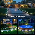 thumbnail image 2 of 10 Pack Cold White LED Medium-Size Ground Lights, Waterproof Landscape Path Lighting, 2 of 6