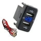 thumbnail image 4 of Riwesomey de coche Puertos USB duales Adaptador de carga con voltímetro digital para grabadora de conducción de tableta de teléfono Automoción decorativa y accesorios Azul, 4 of 8