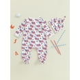 thumbnail image 5 of BemeyourBBs Newborn 4th of July Romper American Flag Long Sleeve Jumpsuit Hat, 5 of 9